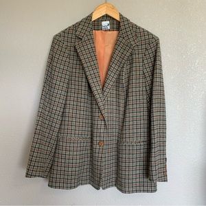 Barry Ashley Vintage Plaid Blazer Int Ladies & Garment Union Made